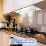 Range Hood Insert 30 Inch, 600 CFM Matel Covered Motor Built-in Stainless Steel Vent Hood, Ducted/Ductless Convertible, Permanent Filters, 3 Speed Exhaust Fan, Push Button Control
