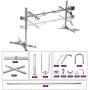 Anbt BBQ Grill Rotisserie Kit Up to 70lb Pig Spit Rotisserie Grill Heavy Duty for Pig Rotisserie Hog Lamb Outdoor Party Campfire Barbecue