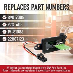 AC Blower Motor Resistor Kit with Harness - Replaces 89019088, 973-405, 15-81086, 22807123 - Compatible with Chevrolet, GMC & Cadillac Vehicles - Silverado, Tahoe, Suburban, Avalanche, Sierra, Yukon