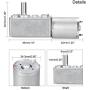 uxcell DC 12V 24-25RPM Worm Gear Motor 6mm Shaft High Torque Turbine Reducer