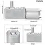 uxcell DC 12V 6-6.5RPM Worm Gear Motor 6mm Shaft High Torque Turbine Reducer