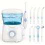 Gifts for Mother's Day, Sawgmore Water Dental Flosser for Teeth/Braces, Water Teeth Cleaner 8 Jet Tips And 10 Adjustable Pressures, Electric Tooth Water Floss for Cleaning And Braces Cleaning, 20.29oz Large Water Tank Oral Irrigator for Family