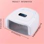 Rechargeable LED Gel Nail Lamp, 60W Cordless Led Nail Light Nail Dryer For Gel Nails With Lifting Handle Touch Sensor LCD Screen