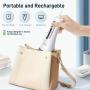 2024 New Cordless Water Flosser, 4 Cleaning Modes 300ML Tank DIY Mode USB Rechargeable, Dental Oral Irrigator For Home And Travel, Gum Care Tongue Cleaning Plaque Removal, Black/White, Compatible With Mouthwash Pulling Oil Cleansing