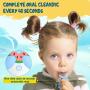 Youngsters' Dinosaur Electric Toothbrush with Smart Timer, 3-Sided Brush Head for Effective Oral Care, USB Rechargeable, Soft Bristles, Fun Cartoon Design - Pink