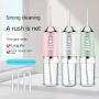Smart Chip Electric Water Wiper - 360-degree Rotatable Nozzle Mouth Doucher for Deep Tooth and Gum Cleaning - Coral Powder and Mint Green Pearl White Christmas Gift