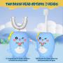 Youngsters' Dinosaur Electric Toothbrush with Smart Timer, 3-Sided Brush Head for Effective Oral Care, USB Rechargeable, Soft Bristles, Fun Cartoon Design - Pink