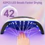 180w UV LED Nail Art Light, UV Light for Nail Art, Gel Nail Polish Dryer, 4 Timer Settings and Smart Automatic Sensor, Professional Nail Strip for Home Salon