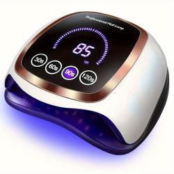 180w UV LED Nail Art Light, UV Light for Nail Art, Gel Nail Polish Dryer, 4 Timer Settings and Smart Automatic Sensor, Professional Nail Strip for Home Salon