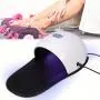 48W LED Nail Lamp, Nail UV Gel Polish Quick Drying Curing Dryer Machine Manicure Pedicure Nail Art Tool with Foot Pads (White)