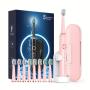 [Sonic Electric Toothbrush] 8 Brush Heads Electric Toothbrush For Adults - Sonic Electric Toothbrush With Deep Clean 5 Modes - Rechargeable Toothbrushes Fast Charge 3 Hours Last 120 Days