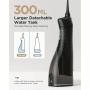 Fairywill Water Flosser And Electric Toothbrush Combo For Braces Bridges Care, Black