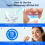 Fairywill Teeth Whitening Kit LED Light W/22%, Teeth Whitening Light with 6 Carbamide Peroxide Teeth Whitening Gel for Sensitive Teeth, Easy to Use