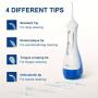 [Electric Toothbrush Water Floss Combo] 8 Brush Heads Rechargeable Electric Toothbrush - Water Floss Combination Kit with 5 Nozzles, Oral Doucher, White Home Kit
