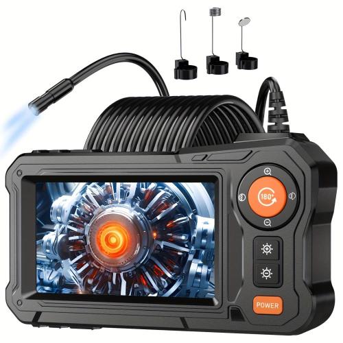 Endoscope Camera with Light - 4.3" LCD Screen Inspection Camera, Borescope with 8 Adjustable LED Lights, HD 1080P Endoscope Camera with 16.5ft Semi-Rigid Cord Gadgets for Men Endoscope Camera with Light - 4.3" LCD Screen Inspection Camera, Borescope with 8 Adjustable LED Lights, HD 1080P Endoscope Camera with 16.5ft Semi-Rigid Cord Gadgets for Men