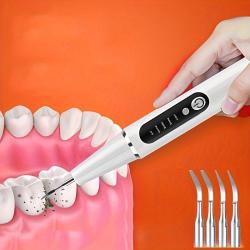 [Sonic Tooth Cleaner] 5-Speed Portable Sonic Electric Tooth Cleaner with LED Light - USB Rechargeable Tartar Removal Device, Lithium Battery, Type-C Charging for Home Dental Care