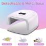 Rechargeable LED Gel Nail Lamp, 60W Cordless Led Nail Light Nail Dryer For Gel Nails With Lifting Handle Touch Sensor LCD Screen
