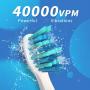 [Electric Toothbrush Water Floss Combo] 8 Brush Heads Rechargeable Electric Toothbrush - Water Floss Combination Kit with 5 Nozzles, Oral Doucher, White Home Kit