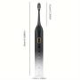 Sonic Electric Toothbrush With USB Charging, Couples With Replaceable Head Metal Shaft Electric Toothbrush For Adults, Men And Women, Smart Timer And 5 Replacement Brush Heads