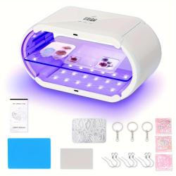 [Portable Resin Lamp] Fast Portable Double Sided Lamp for Resin Curing | Foldable Resin Lamp for Resin Mold DIY Process Decorative Jewelry Making
