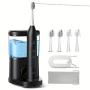 AGPTEK Professional Flossing Toothbrush, Electric Toothbrush with Water Flosser Combo, 5 Modes Teeth Cleaner, 5 Water Pressure Oral Irrigator, 16.91oz Water Tank for Home, Portable Tube for Travel