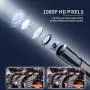 Endoscope Camera with Light, Borescope Camera with 4.3" IPS Screen, 1080P HD with 8 LED Lights, 16.4ft Semi-Rigid Cord Bore Scope, Endoscope for Sewer, Tools for Men (Black)