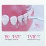 [Electric Toothbrush Water Floss Combo] 8 Brush Heads Rechargeable Electric Toothbrush - Water Floss Combination Kit with 5 Nozzles, Oral Doucher, White Home Kit