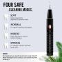Rechargeable Dental Calculus Remover Kit with LED Light - 4 Cleaning Modes, 3 Replaceable Heads, USB Powered, Hypoallergenic, Ideal for Holiday Gifting, Dental Cleaning Tools, Valentines Day Gifts