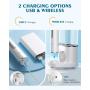 AGPTEK Professional Flossing Toothbrush, Electric Toothbrush with Water Flosser Combo, 5 Modes Teeth Cleaner, 5 Water Pressure Oral Irrigator, 16.91oz Water Tank for Home, Portable Tube for Travel