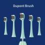 Sonic Electric Toothbrush With USB Charging, Couples With Replaceable Head Metal Shaft Electric Toothbrush For Adults, Men And Women, Smart Timer And 5 Replacement Brush Heads
