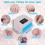 Sparkly Cordless UV Nail Lamp for Gel Nails – Rechargeable LED Nail Dryer with 4 Timer Modes, Salon-Quality Light Relax, Anti-UV Gloves Included, Perfect for DIY Manicures at Home