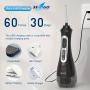 Seago Water Flosser with Rechargeable Electric Toothbrush Adults Sonic Tooth Brush 8 Pieces Brush Heads Oral Dental Irrigator 5 Nozzle Tips White Black Home Gift