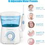 Gifts for Mother's Day, Sawgmore Water Dental Flosser for Teeth/Braces, Water Teeth Cleaner 8 Jet Tips And 10 Adjustable Pressures, Electric Tooth Water Floss for Cleaning And Braces Cleaning, 20.29oz Large Water Tank Oral Irrigator for Family