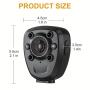 Caméra corporelle miniature rechargeable 1080P, portable, avec vision nocturne et grand angle, idéale pour le cyclisme, le sport, les voyages, Cadeau pour Noël et Thanksgiving. Caméra corporelle miniature rechargeable 1080P, portable, avec vision nocturne et grand angle, idéale pour le cyclisme, le sport, les voyages, Cadeau pour Noël et Thanksgiving.