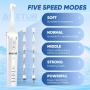 AUXTUR Tooth Polisher, Rechargeable Tooth Whitening Kit For Teeth Cleaning And Whitening, 2 Set Replacement Polishing Brush Heads(12pcs), 5 Speed Modes, Room Decor, Best Gift For Mother'S Day & Father'S Day, Gifts For Him/Her/Husband/Boyfriend