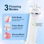 Nettoyant Interdentaire Portable, Irrigateur Oral Sans Fil Avec Réservoir d'Eau de 140 ml, 3 Modes et 5 Buses, Irrigateur Oral Waterproof avec Sac de Voyage pour Maison et Voyages, Cadeau Idéal Nettoyant Interdentaire Portable, Irrigateur Oral Sans Fil Avec Réservoir d'Eau de 140 ml, 3 Modes et 5 Buses, Irrigateur Oral Waterproof avec Sac de Voyage pour Maison et Voyages, Cadeau Idéal