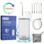 Nettoyant Interdentaire Portable, Irrigateur Oral Sans Fil Avec Réservoir d'Eau de 140 ml, 3 Modes et 5 Buses, Irrigateur Oral Waterproof avec Sac de Voyage pour Maison et Voyages, Cadeau Idéal Nettoyant Interdentaire Portable, Irrigateur Oral Sans Fil Avec Réservoir d'Eau de 140 ml, 3 Modes et 5 Buses, Irrigateur Oral Waterproof avec Sac de Voyage pour Maison et Voyages, Cadeau Idéal