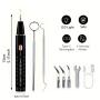 Rechargeable Dental Calculus Remover Kit with LED Light - 4 Cleaning Modes, 3 Replaceable Heads, USB Powered, Hypoallergenic, Ideal for Holiday Gifting, Dental Cleaning Tools, Valentines Day Gifts