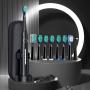 Deep Cleaning Teeth, Smart Adult Electric Toothbrush with 8 Brush Heads, Soundwave technology Cleaning Action at 40,000 Vibrations per Minute, 5 Cleaning Modes, Rechargeable Battery for Up to 4 Hours Use, Perfect Gift for Loved Ones, Friends, and Partners