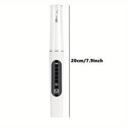 Electric Teeth Cleaner, Teeth Cleaner Set with 5 Cleaning Modes, 3 Replacement Heads, LED Light, USB Rechargeable, Ideal for Home, Outdoor, and Camping Use