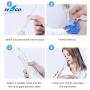 Seago Water Flosser with Rechargeable Electric Toothbrush Adults Sonic Tooth Brush 8 Pieces Brush Heads Oral Dental Irrigator 5 Nozzle Tips White Black Home Gift