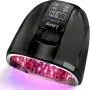 90w Wireless Rechargeable UV LED Nail Lamp 45 LED Beads Nail Machine Black