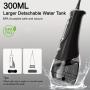 ZPN Water Dental Flosser Cordless For Teeth Cleaning, With 4 Modes Oral Irrigator, 5 Replaceable Jet Tips, Portable And Rechargeable Teeth Cleaner For Home And Travel (Black)