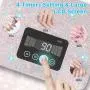 Sparkly Cordless UV Nail Lamp for Gel Nails – Rechargeable LED Nail Dryer with 4 Timer Modes, Salon-Quality Light Relax, Anti-UV Gloves Included, Perfect for DIY Manicures at Home