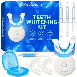 Teeth Whitening Set, LED Light Tooth Whitener With Teeth Whitening Gel, Mouth Trays, Brush And Tray Case -Fast Restores Your White Smile Mint