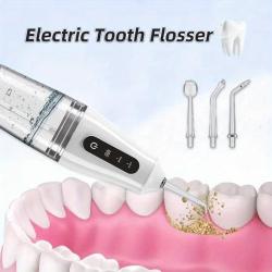 Smart Chip Electric Water Wiper - 360-degree Rotatable Nozzle Mouth Doucher for Deep Tooth and Gum Cleaning - Coral Powder and Mint Green Pearl White Christmas Gift