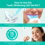 Teeth Whitening Kit, LED Teeth Whitening Light with 6 X 3ml Carbamide Peroxide Teeth Whitening Gel, Included 2 Mouth Trays & Tray Case and Brush, Safe Enamel, Fast and Gentle Teeth Whitening