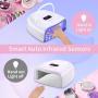 Rechargeable LED Gel Nail Lamp, 60W Cordless Led Nail Light Nail Dryer For Gel Nails With Lifting Handle Touch Sensor LCD Screen