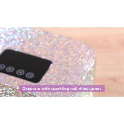 Sparkly Cordless UV Nail Lamp for Gel Nails – Rechargeable LED Nail Dryer with 4 Timer Modes, Salon-Quality Light Relax, Anti-UV Gloves Included, Perfect for DIY Manicures at Home