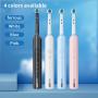 2 Pack Adult Electric Toothbrush Small Round Head Swivel Clean Rechargeable Electric Toothbrush with 8 Replacement Toothbrush Heads